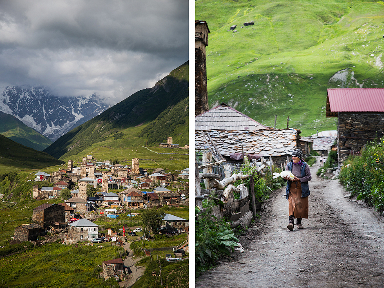 Ushguli, nejvýše postavená vesnice v Evropě